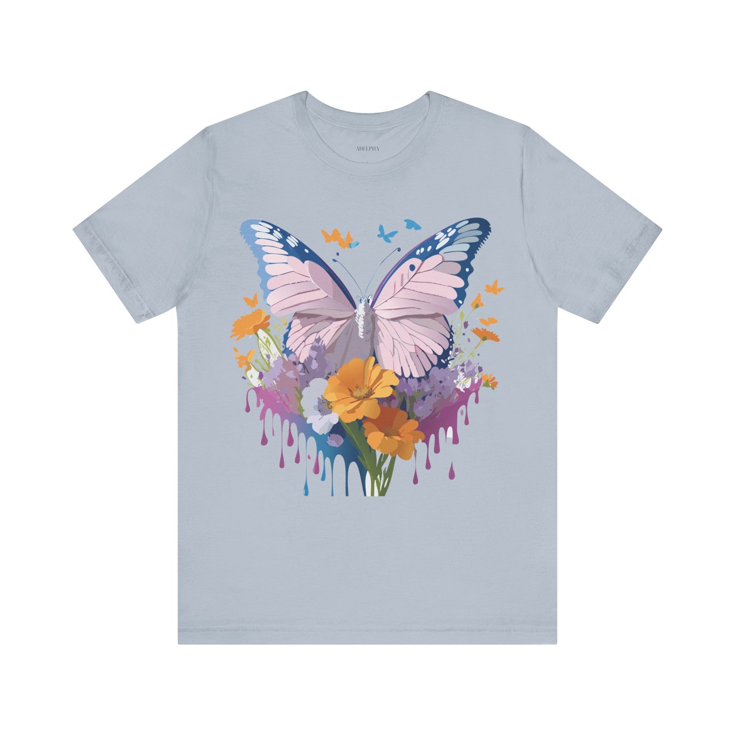 T-shirt en coton naturel avec papillon