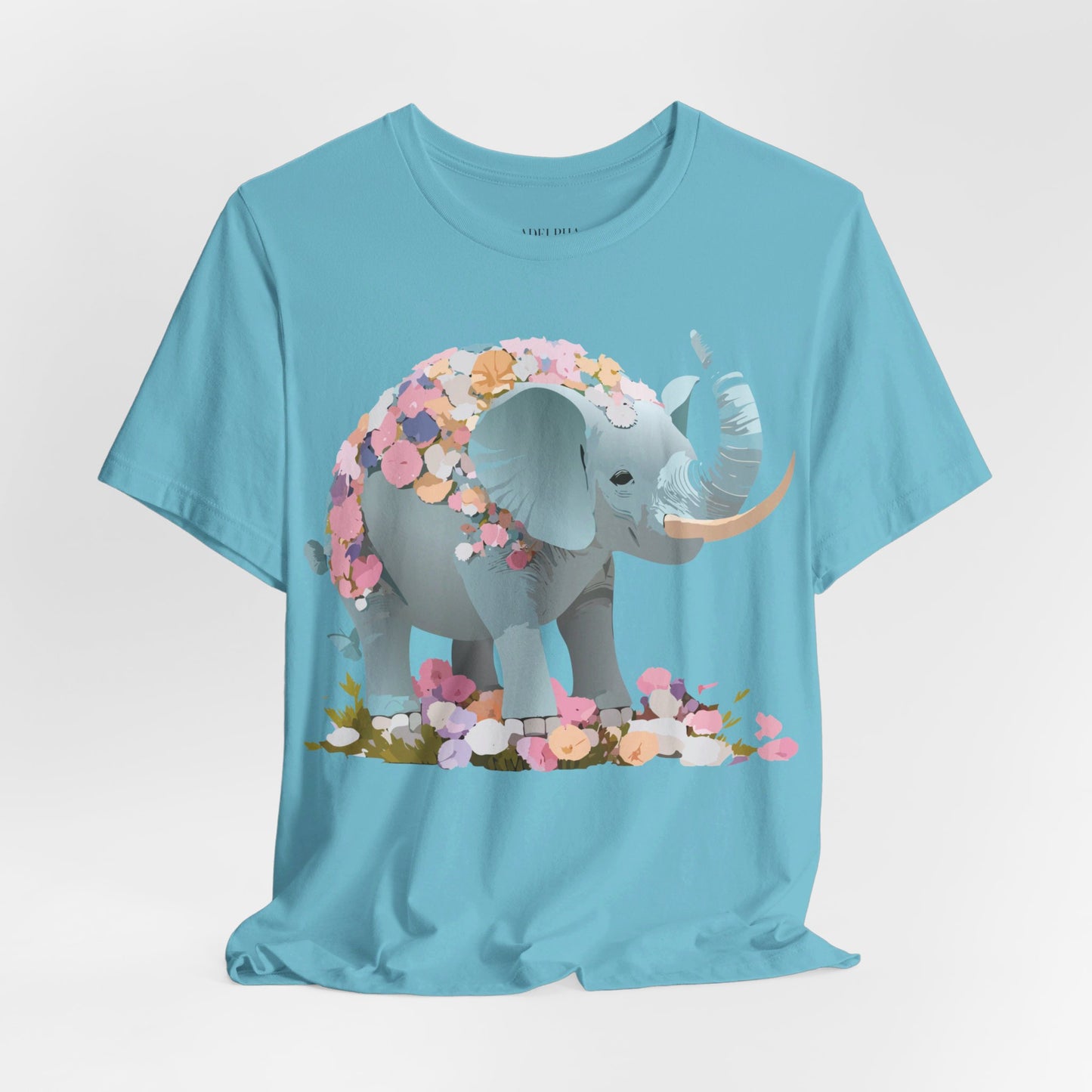 T-Shirt aus natürlicher Baumwolle mit Elefant