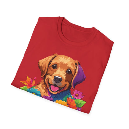 Unisex Dog Shirt With Animals Tee Softstyle Gildan 64000 Comfort Fit
