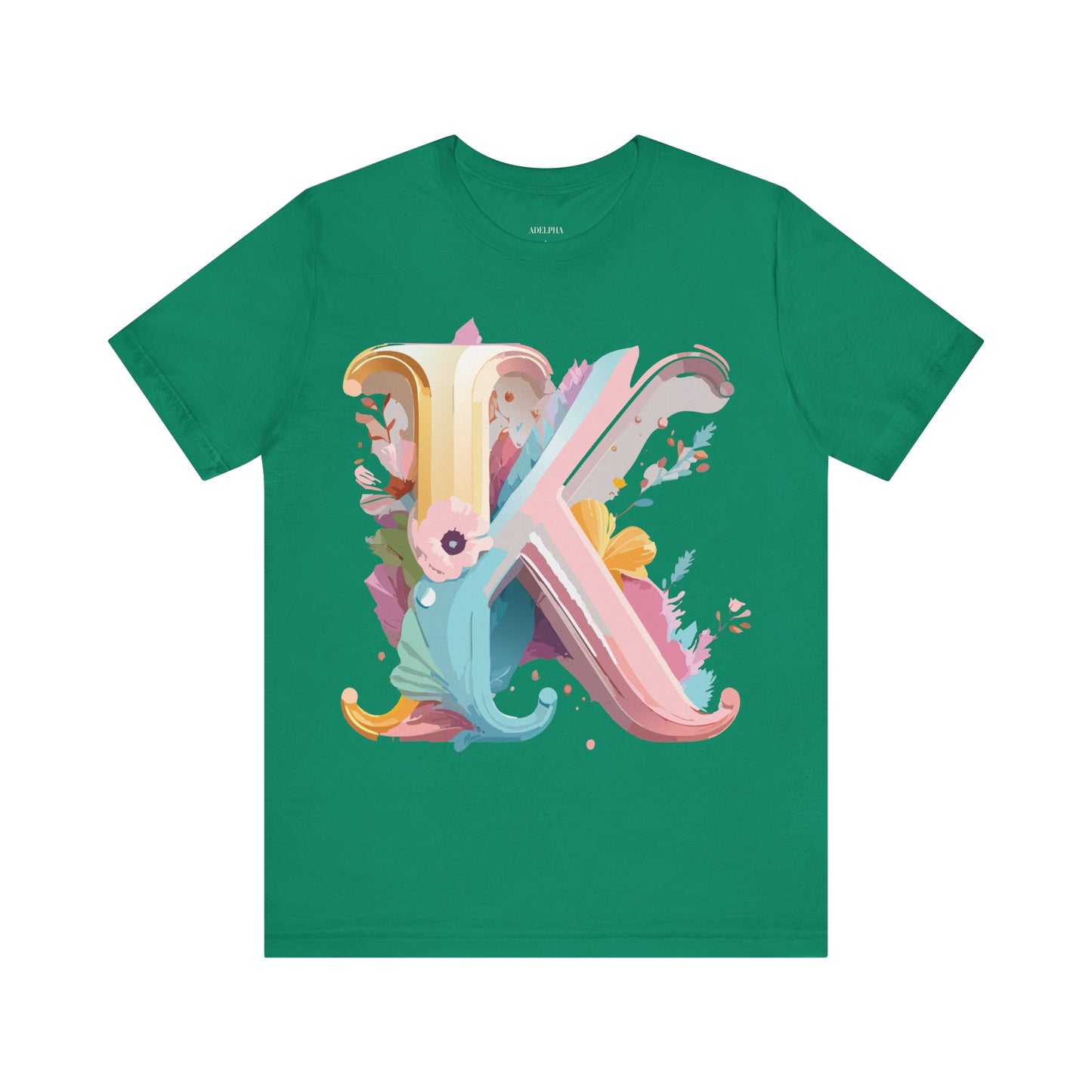 Natural Cotton Tee Shirt - Letters Collection - K