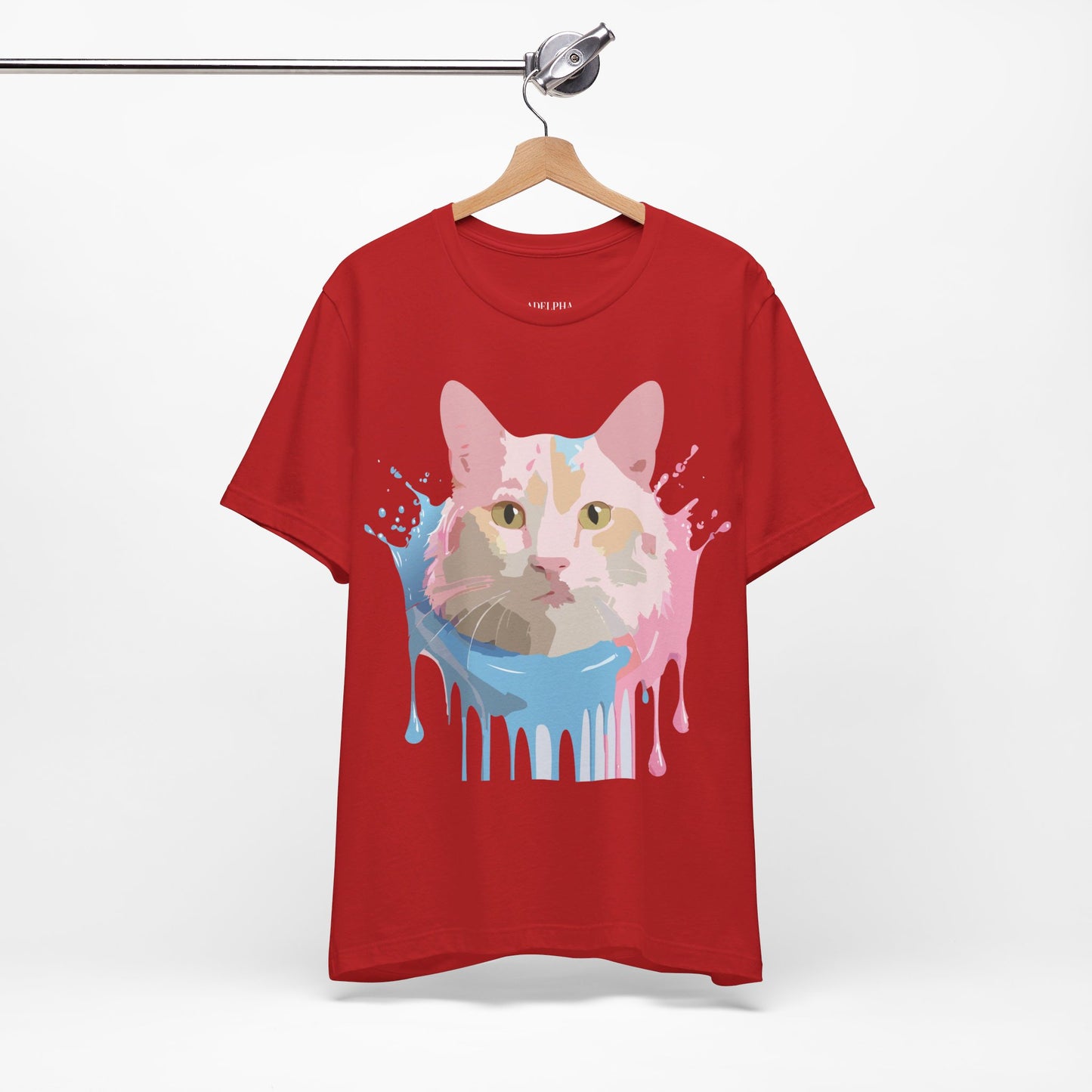 T-Shirt aus natürlicher Baumwolle mit Katze