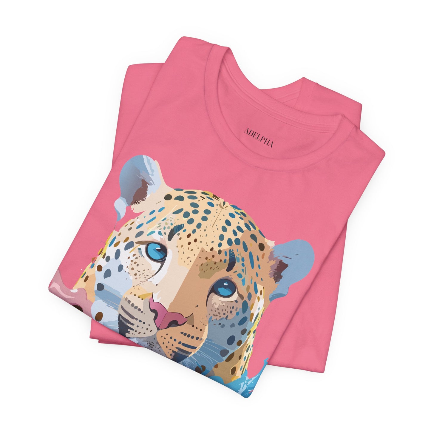 Natural Cotton Tee Shirt with Cheetah