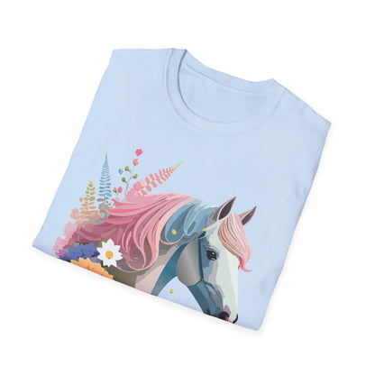 Horse Shirt Unisex Gildan Softstyle 64000 Cotton Tee With Animals