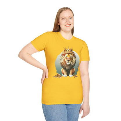Unisex Lion Shirt Animal Tee Softstyle Gildan 64000 100 Percent Cotton Tee
