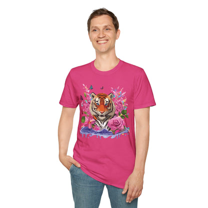 Tiger Shirt Unisex Gildan Softstyle Cotton Tee 100 Percent Ring Spun Comfort