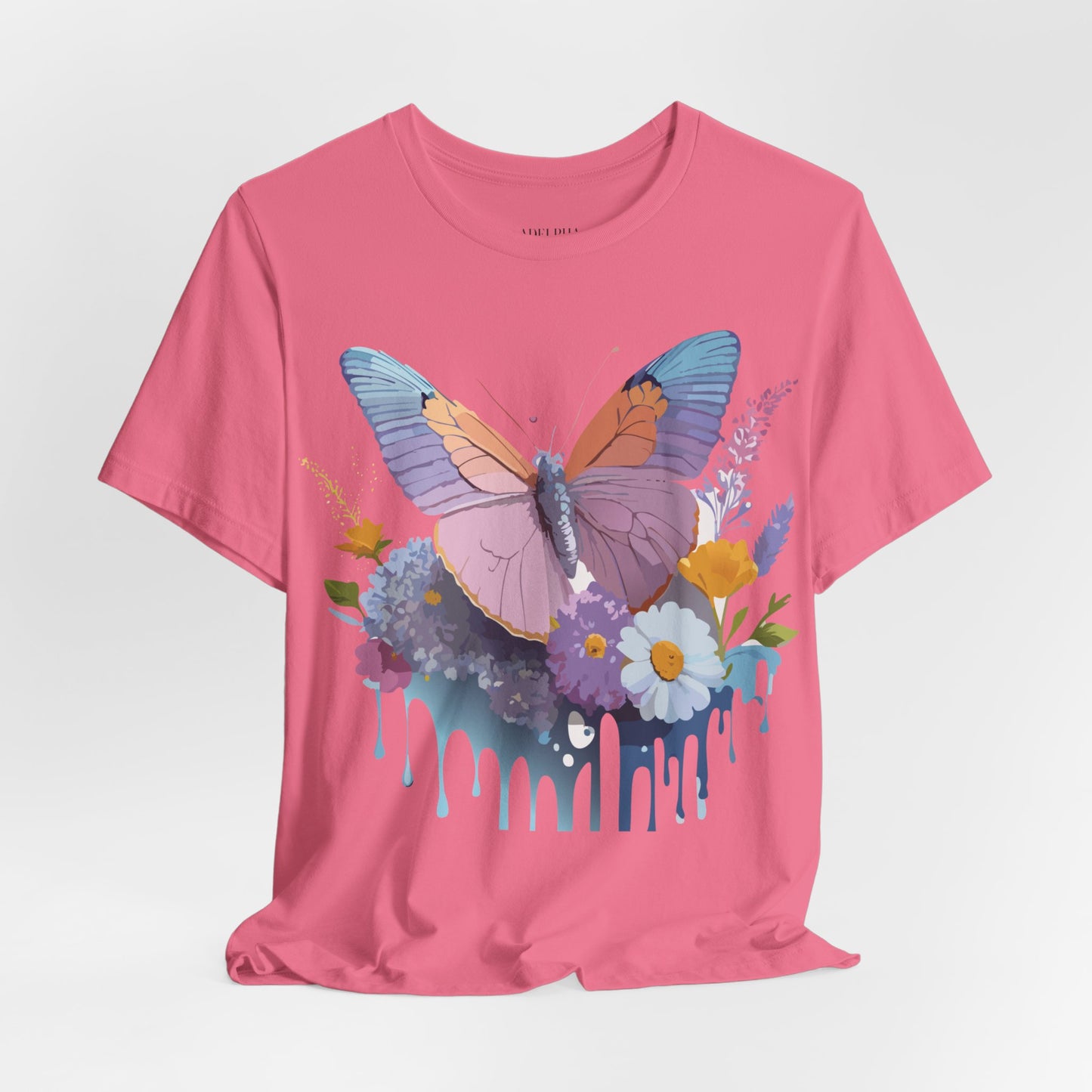 T-shirt en coton naturel avec papillon