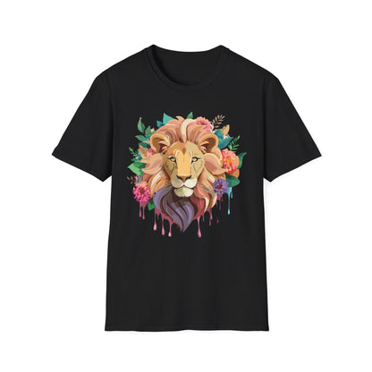 Lion Shirt Unisex Softstyle Tee 100 Percent Ring Spun Cotton Animal Print