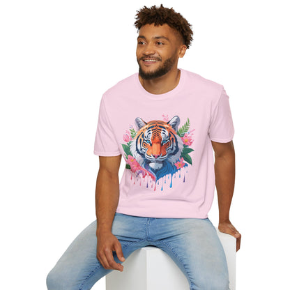 Tiger Shirt Unisex Animal Tee Softstyle Gildan 64000 Cotton Tee