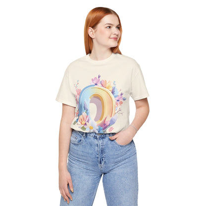 Natural Cotton Tee Shirt - Letters Collection - O Printify