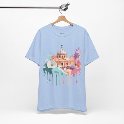 Natural Cotton Tee Shirt - Beautiful Places Collection - Rome Printify