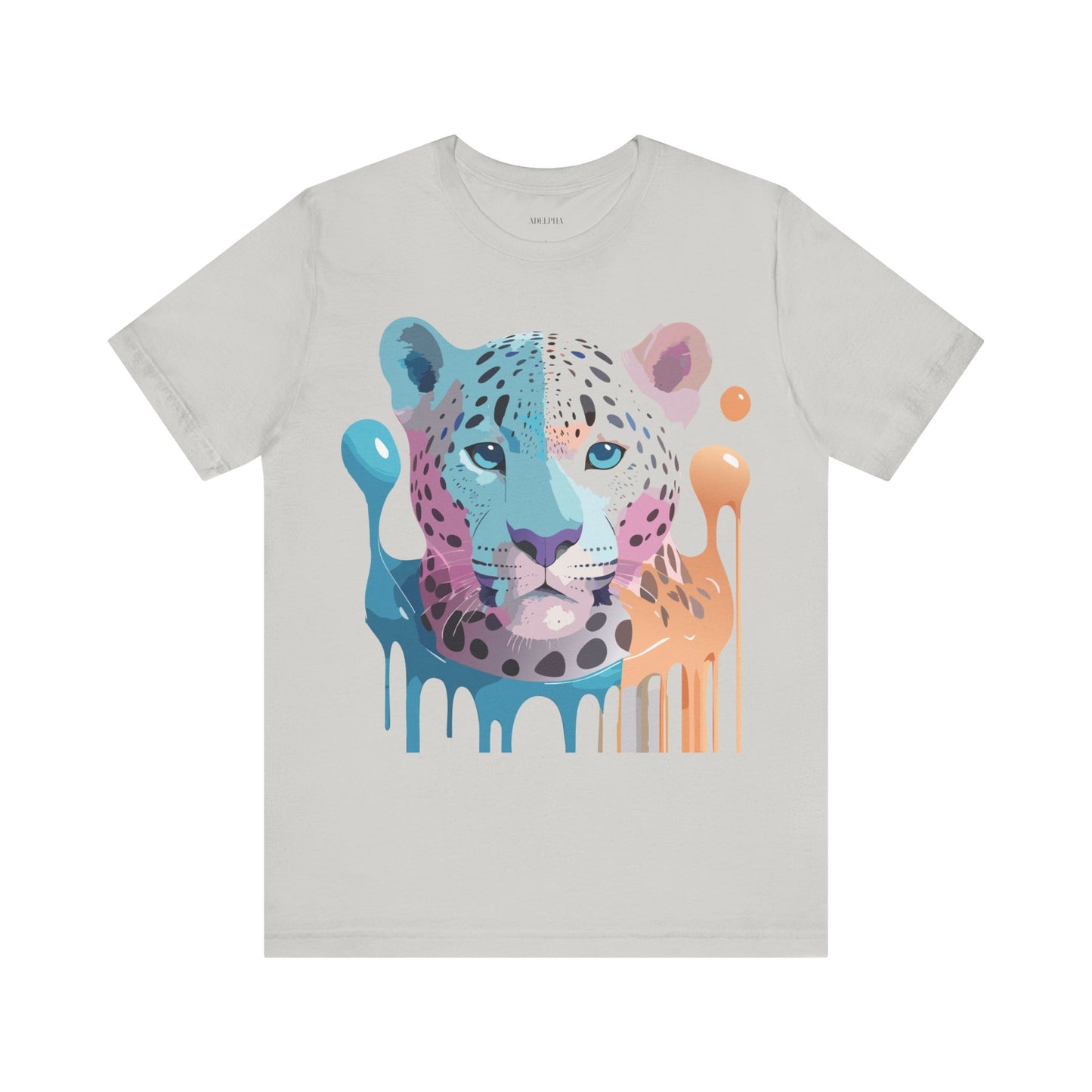 Natural Cotton Tee Shirt with Cheetah