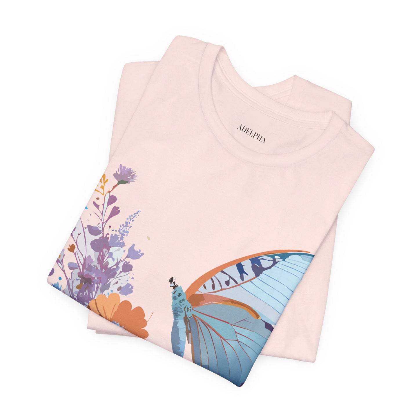 T-shirt en coton naturel avec papillon