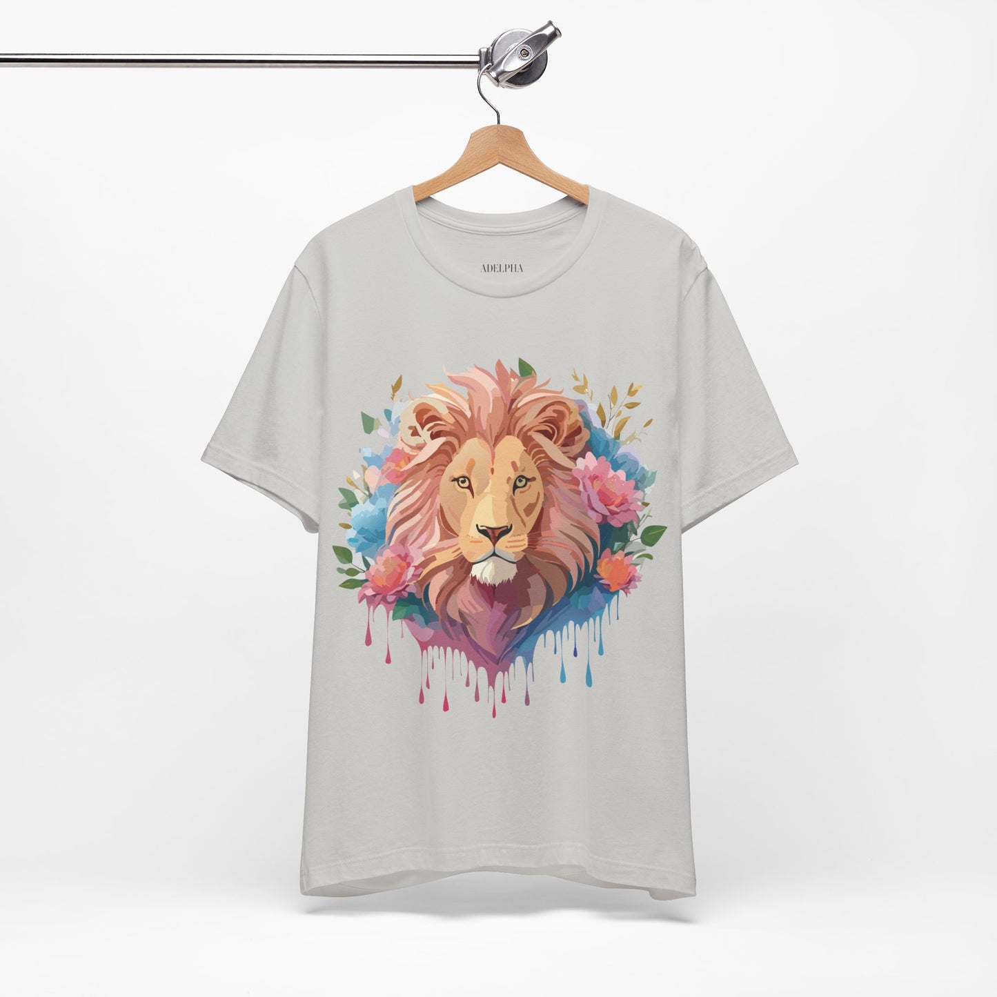 Natural Cotton Tee Shirt with Lion