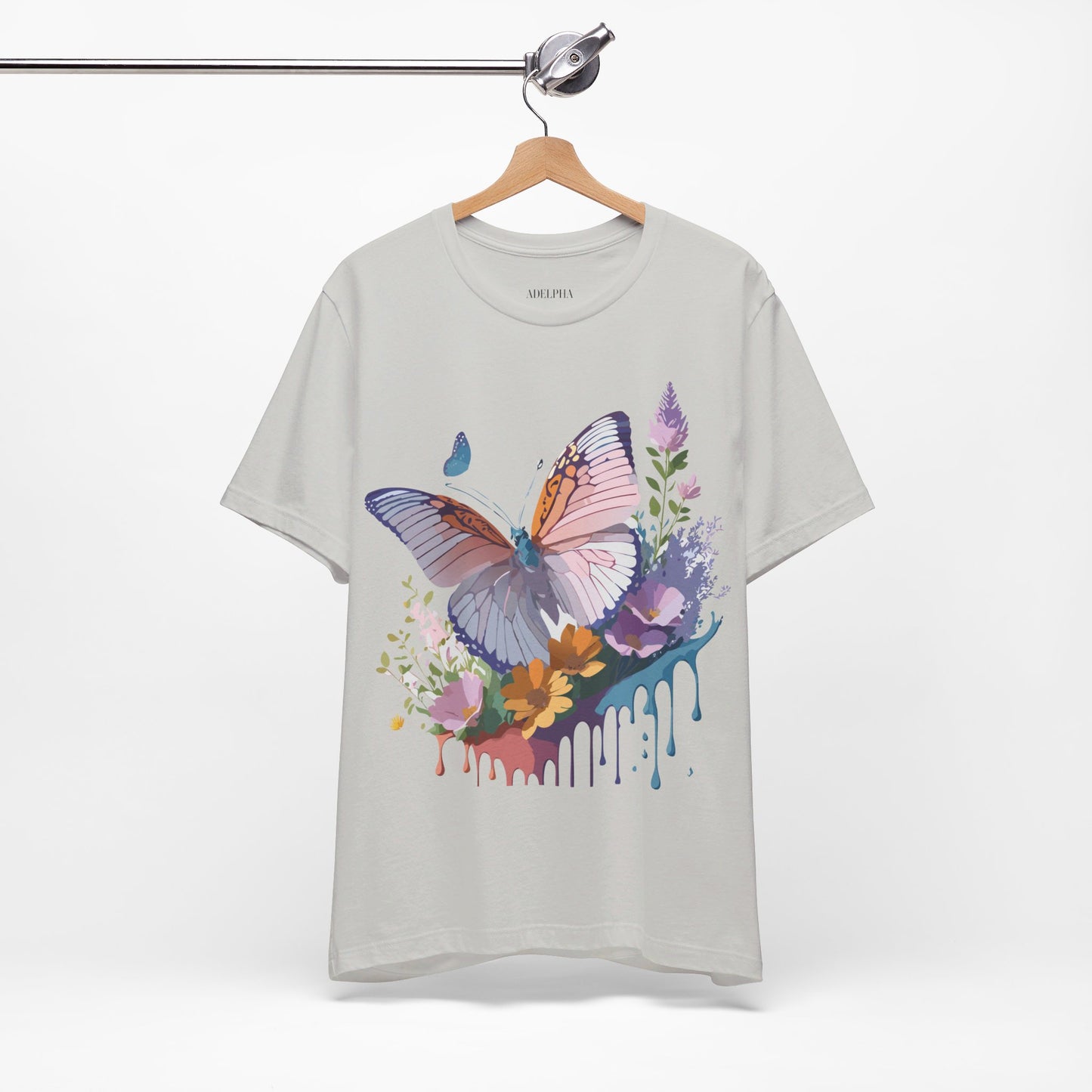 T-shirt en coton naturel avec papillon