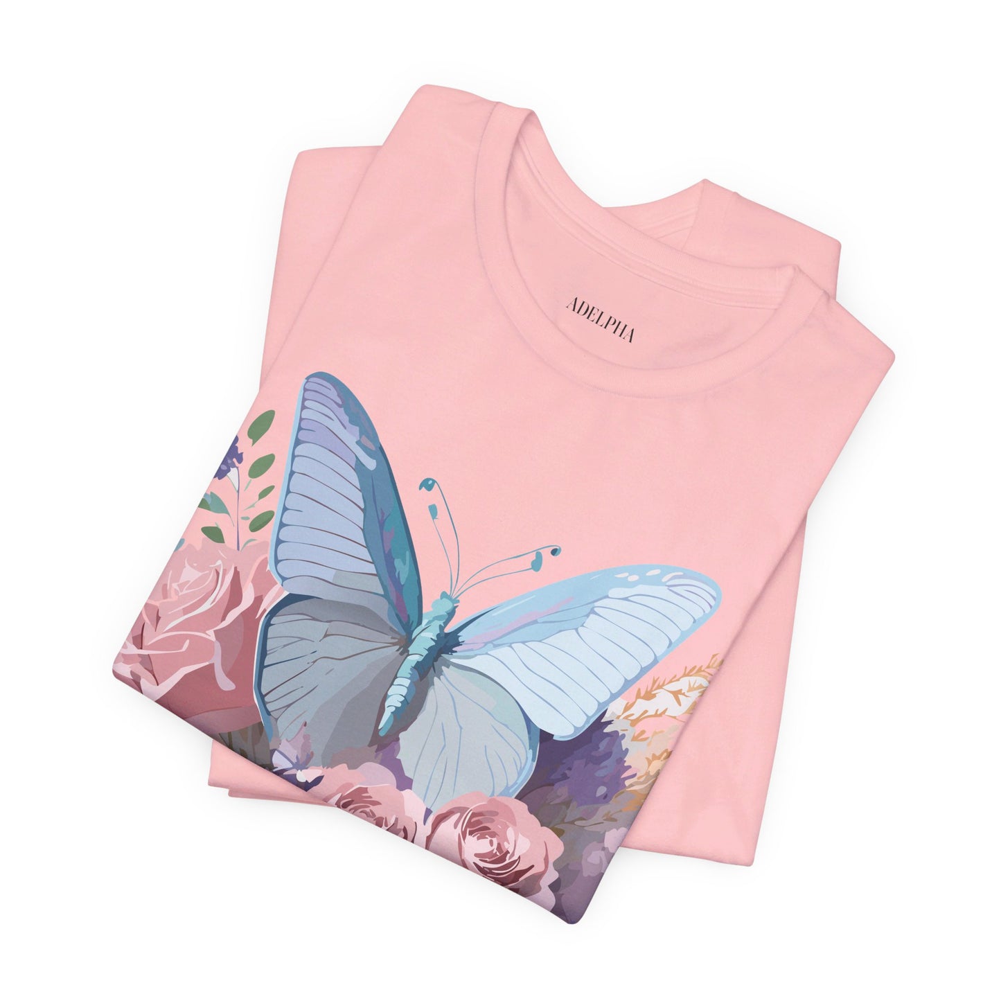 T-shirt en coton naturel avec papillon