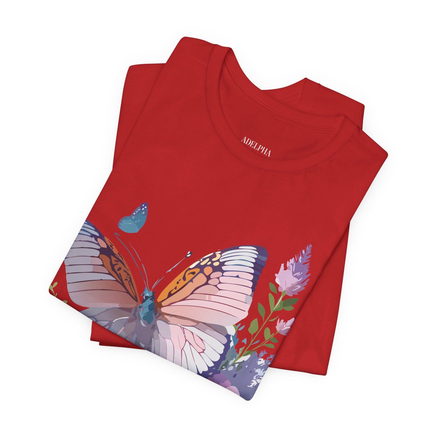 T-shirt en coton naturel avec papillon