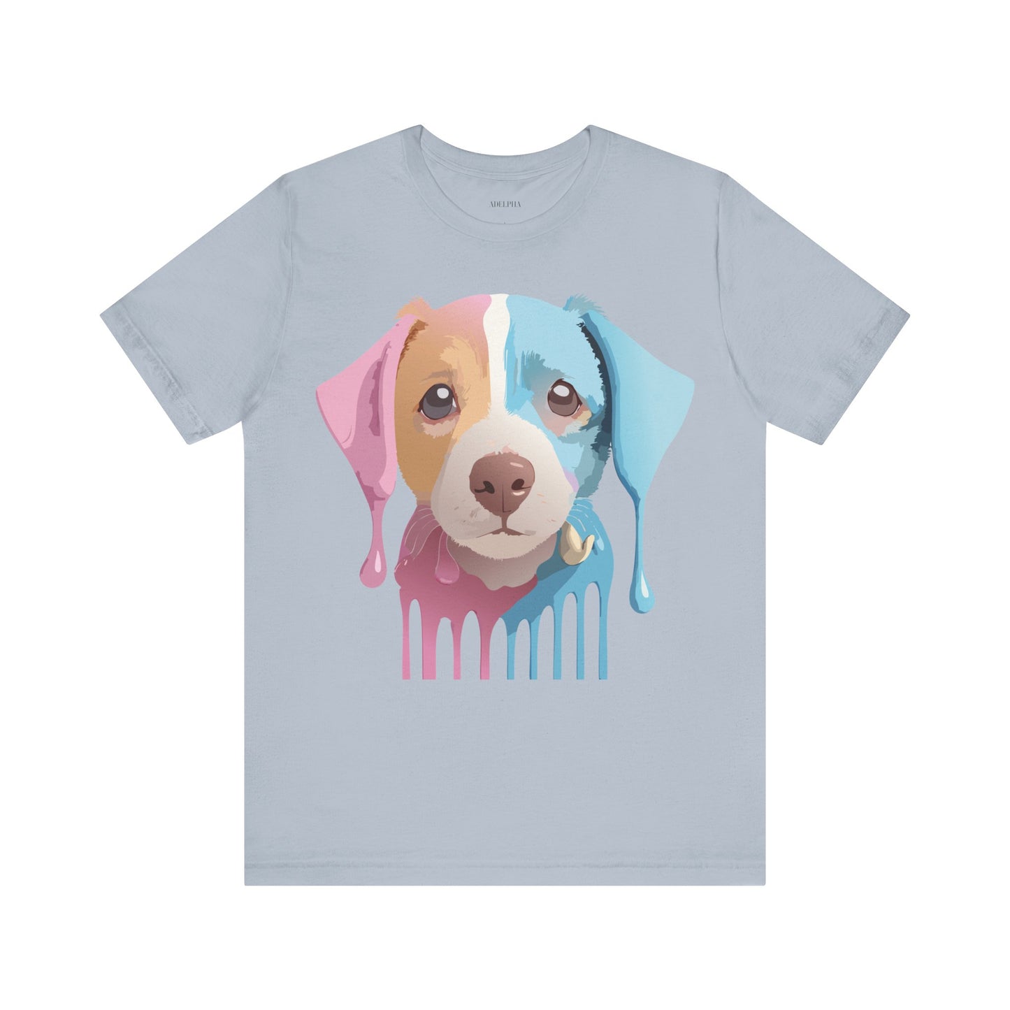 Natural Cotton Tee Shirt with Dog