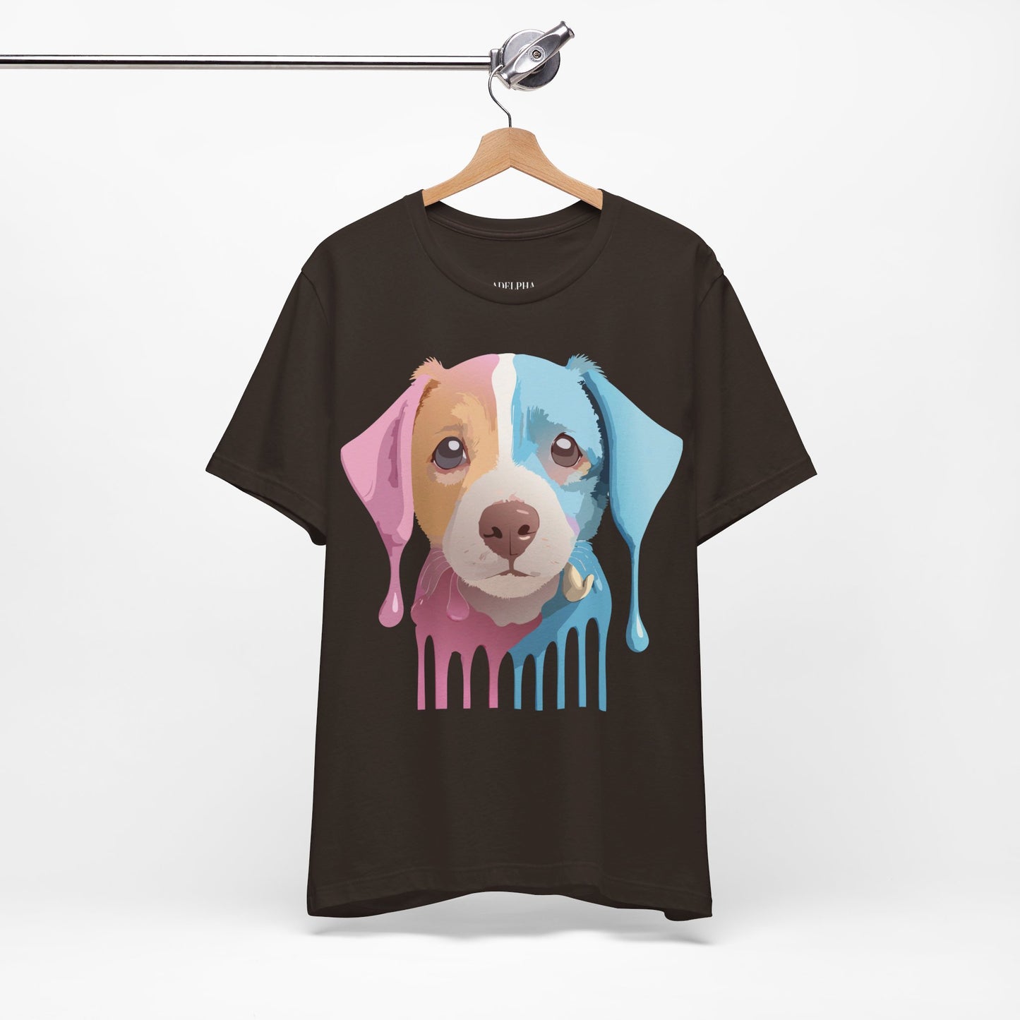 T-Shirt aus natürlicher Baumwolle mit Hund