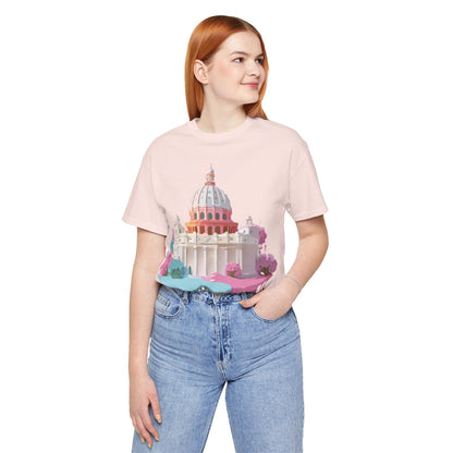 Natural Cotton Tee Shirt - Beautiful Places Collection - Rome Printify
