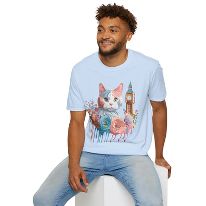Cat Shirt Unisex Tee Softstyle 64000 Gildan Ring Spun Cotton