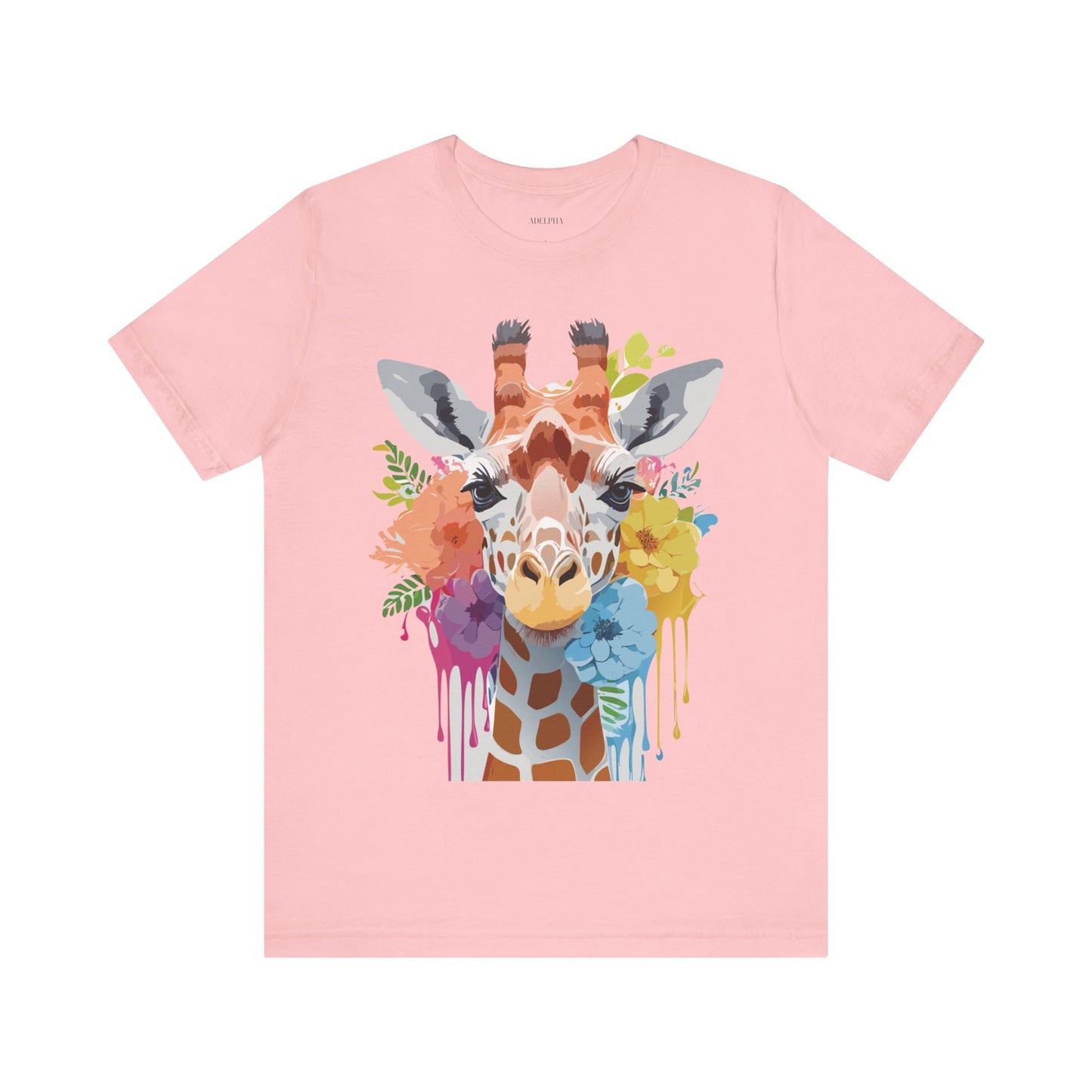 Natural Cotton Tee Shirt with Giraffe