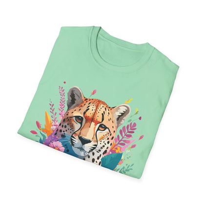 Unisex Cheetah Print Tee Softstyle Gildan 64000 Lightweight Apparel