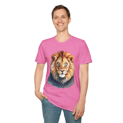 Lion Shirt Unisex Animal Tee Gildan Softstyle 64000 100 Percent Ring Spun Cotton