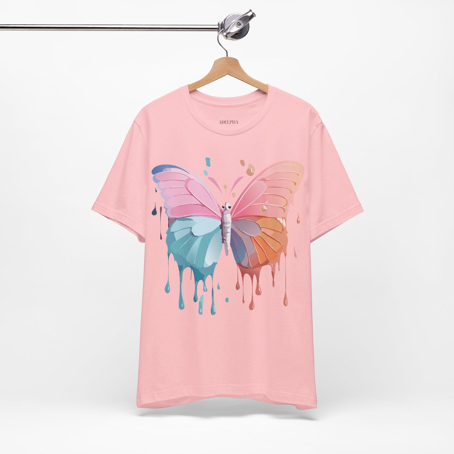 T-Shirt aus natürlicher Baumwolle mit Schmetterling