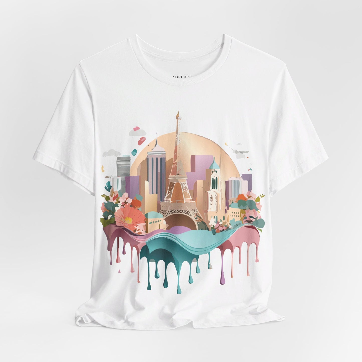 Natural Cotton Tee Shirt - Beautiful Places Collection - Paris