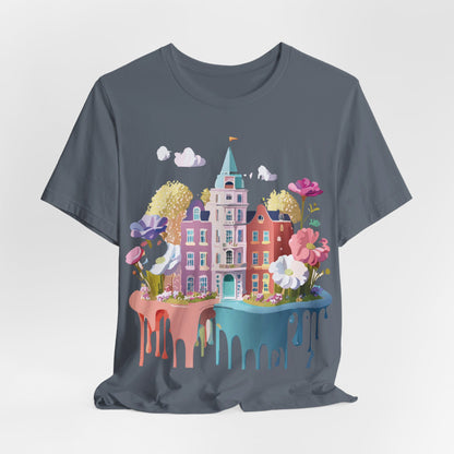Natural Cotton Tee Shirt - Beautiful Places Collection - Amsterdam Printify