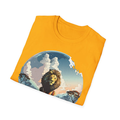 Lion Shirt Unisex Animal Tee Gildan Softstyle 64000 One Hundred Percent Cotton