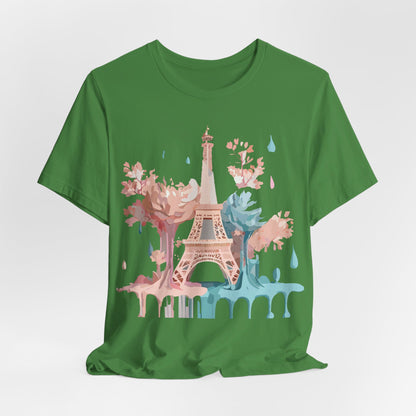 Natural Cotton Tee Shirt - Beautiful Places Collection - Paris Printify