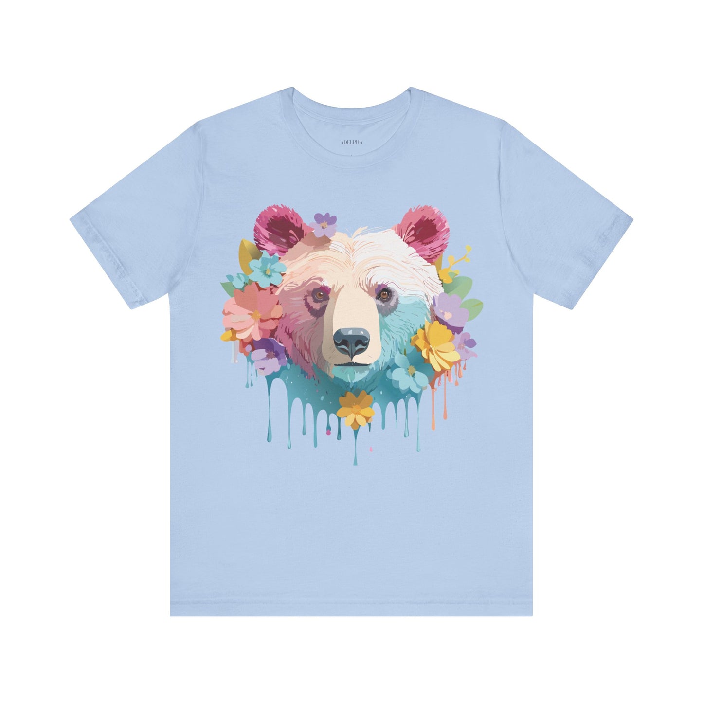 Natural Cotton Tee Shirt with Bear