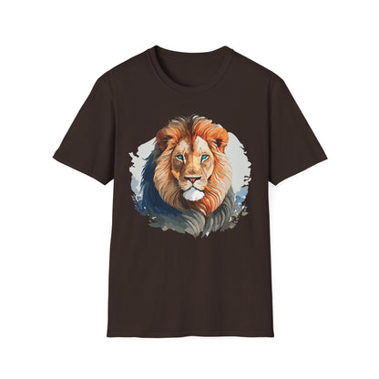 Lion Shirt Unisex Animal Tee Gildan Softstyle 64000 100 Percent Ring Spun Cotton