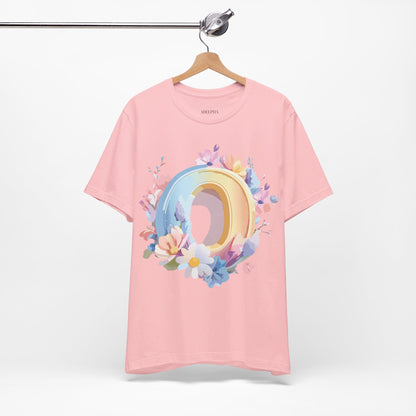 Natural Cotton Tee Shirt - Letters Collection - O Printify
