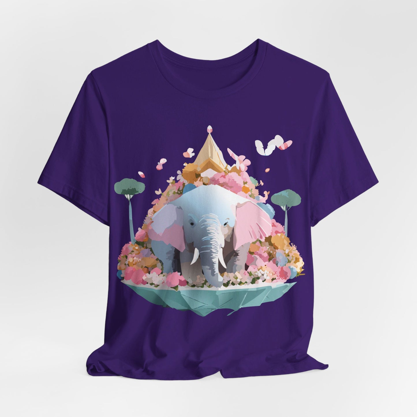 Natural Cotton Tee Shirt with Elephant