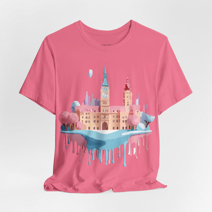 Natural Cotton Tee Shirt - Beautiful Places Collection - Prague Printify