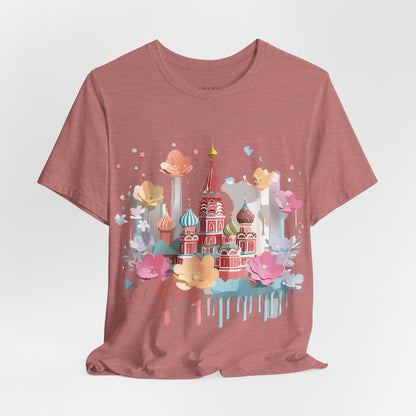 Natural Cotton Tee Shirt - Beautiful Places Collection - Moscow Printify
