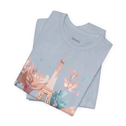 Natural Cotton Tee Shirt - Beautiful Places Collection - Paris Printify