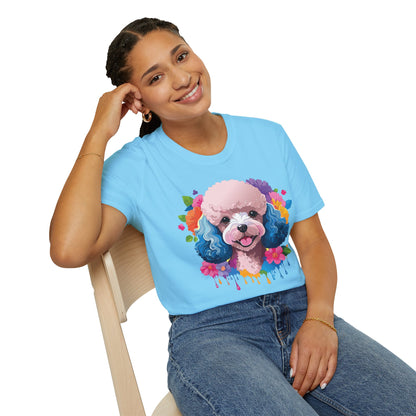 Unisex Dog Shirt Softstyle Tee 100 Percent Cotton Animal Print
