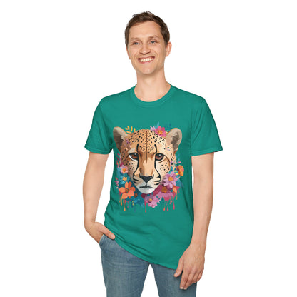 Cheetah Print Unisex Softstyle Tee Gildan 64000 Cotton Short Sleeve Shirt