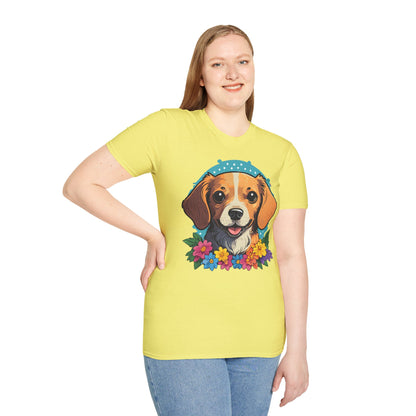 Dog Shirt Unisex Animal Tee Softstyle Cotton Ring Spun Comfort