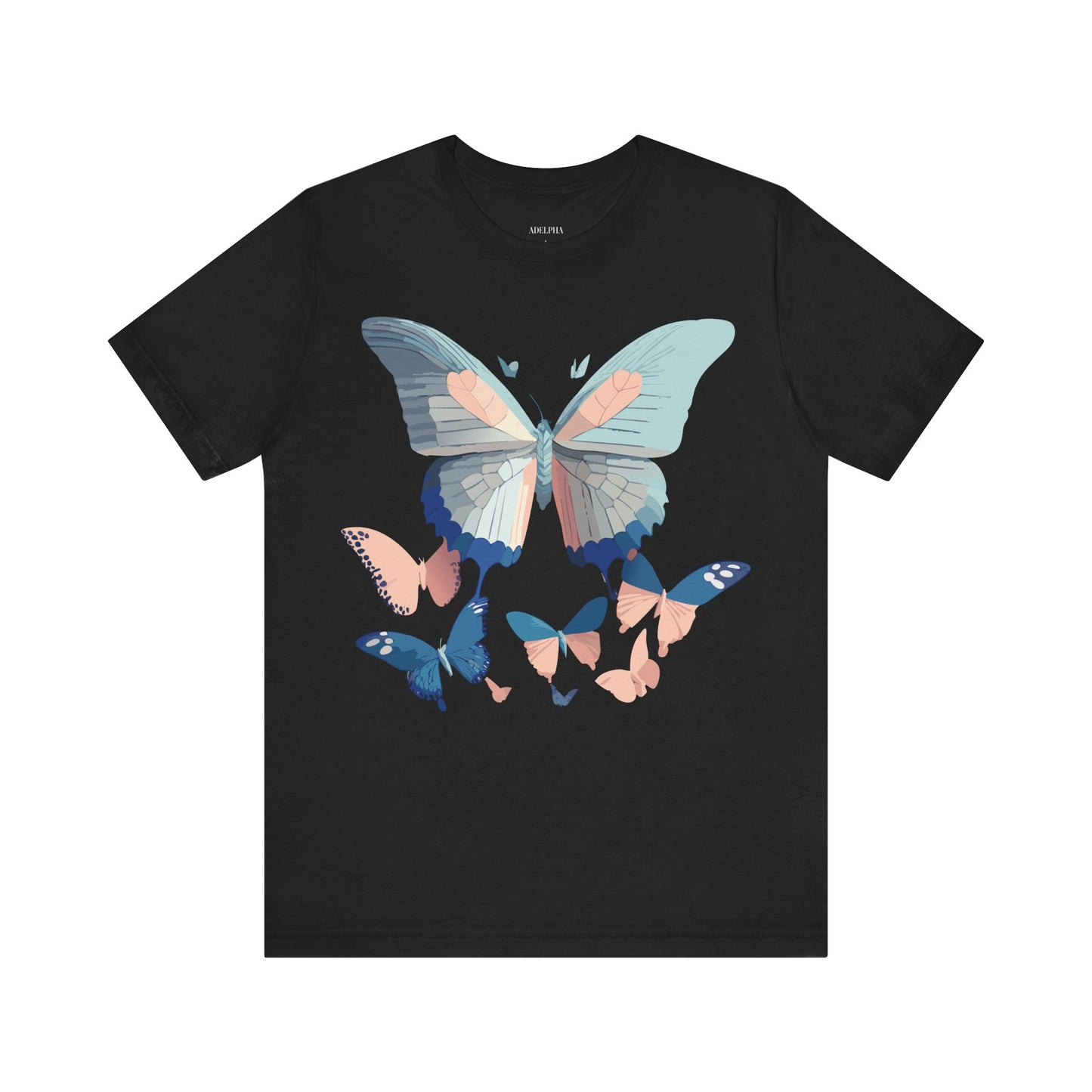 Natural Cotton Tee Shirt with Butterfly