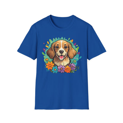 Dog Lover Unisex Animal Print T Shirt Cotton Tee Gildan Softstyle 64000