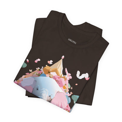 Natural Cotton Tee Shirt with Elephant Printify