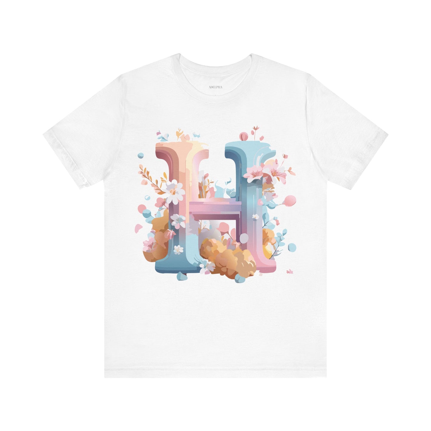 Natural Cotton Tee Shirt - Letters Collection - H