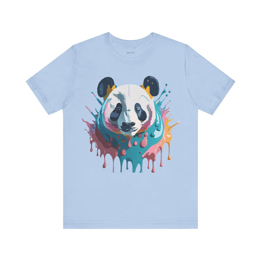 Natural Cotton Tee Shirt with Panda