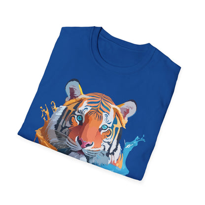 Tiger Shirt Unisex Animal Tee Ring Spun Cotton Gildan Softstyle Short Sleeve