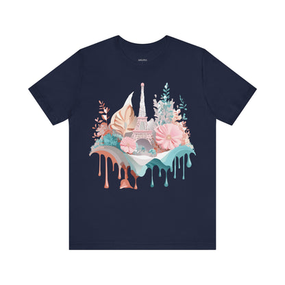 Natural Cotton Tee Shirt - Beautiful Places Collection - Paris Printify