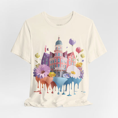 Natural Cotton Tee Shirt - Beautiful Places Collection - Amsterdam Printify